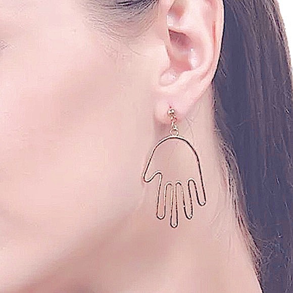 Hand earrings gold 3 for $30 - Picture 2 of 5